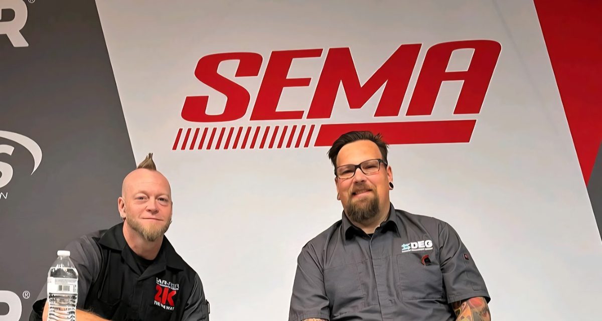 James Schupp on the SEMA stage